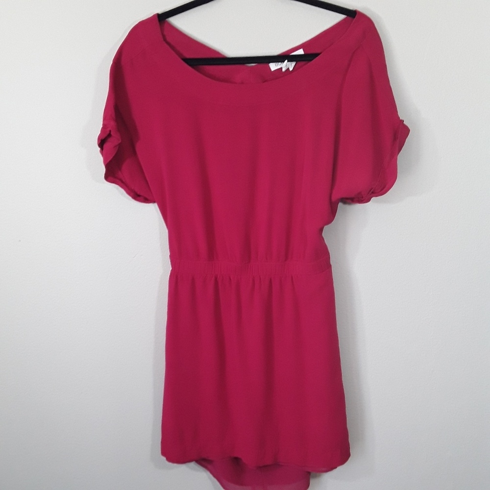 BCBG generation hot pink open back dress